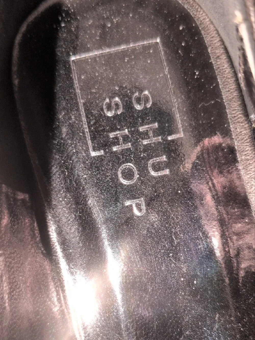 9 Shu Shop Adele Metallic Pewter Mary Jane Ballerina Flats